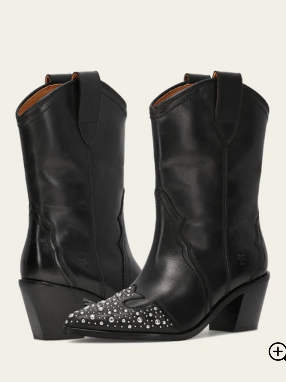 Frye SARA WINGTIP STUD black size 10